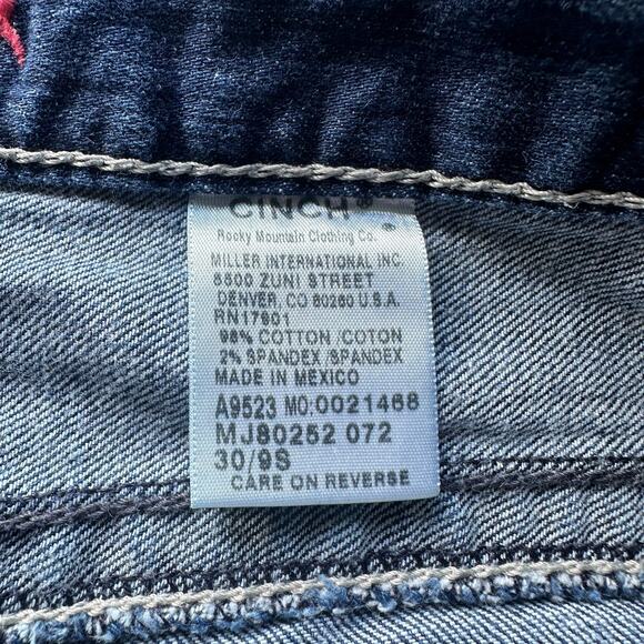 ADA Cinch Jeans Woman’s Size 30/9S Blue Mid Rise Relaxed Boot Cut Cowgirl - Picture 6 of 12